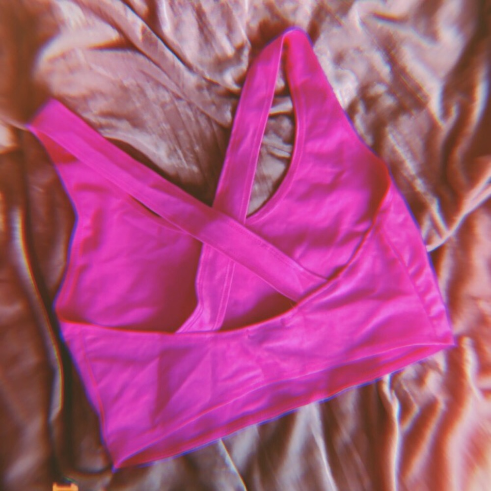 Urban Outfitters Hot Pink Crop Top Medium/Large